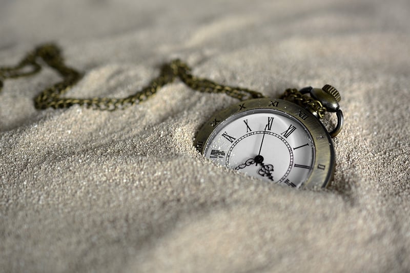 Clock showing time travel concept